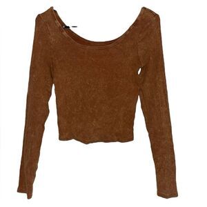 Wild Fable Ribbed Long Sleeve Top Size Small